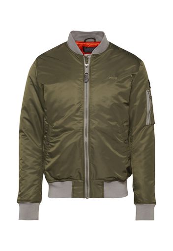 Schott NYC Giacca di mezza stagione 'Airforce'  grigio / verde / nero