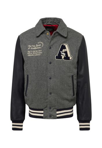 SCOTCH & SODA Giacca di mezza stagione 'Varsity'  grigio sfumato / nero / bianco