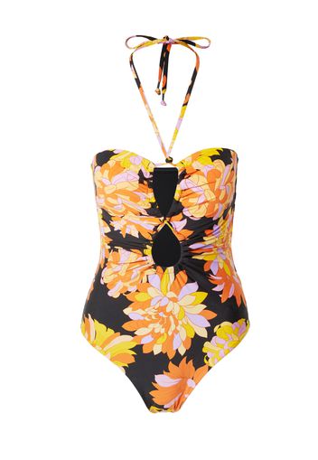 Seafolly Costume intero 'Palm Springs'  giallo pastello / lilla chiaro / arancione / nero