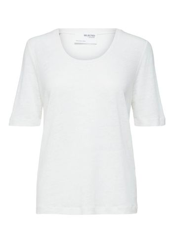 Selected Femme Curve Maglietta 'SLFLINE'  bianco