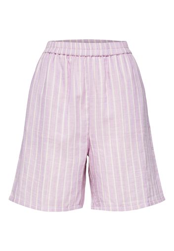 SELECTED FEMME Pantaloni 'Helina'  rosa / bianco