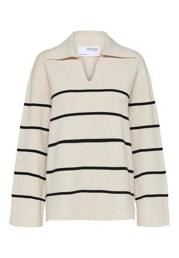 SELECTED FEMME Pullover  crema / nero