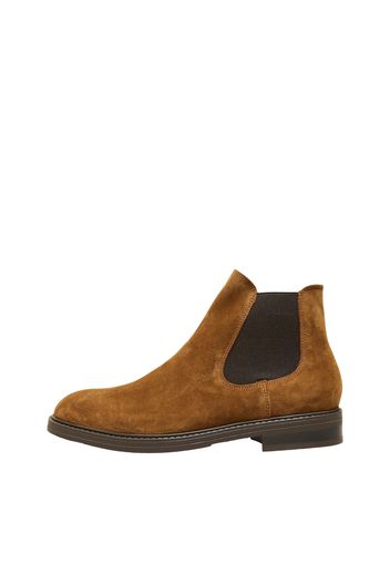 SELECTED HOMME Boots chelsea  cognac / marrone scuro