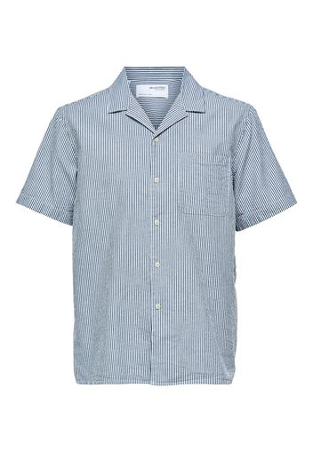 SELECTED HOMME Camicia 'RAY'  blu notte / bianco