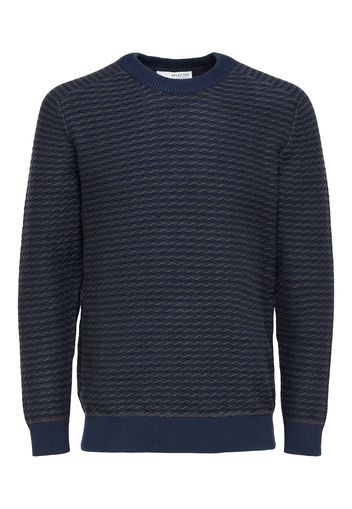 SELECTED HOMME Pullover 'COIN'  nero / blu notte