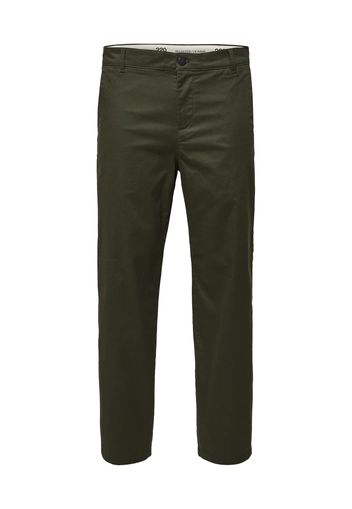 SELECTED HOMME Pantaloni chino 'Salford'  verde scuro