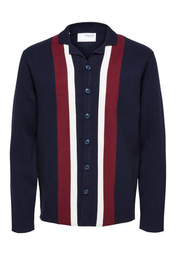SELECTED HOMME Giacchetta 'MILAN'  bianco / rosso scuro / navy