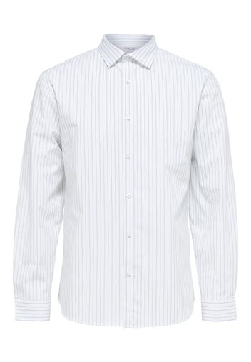 SELECTED HOMME Camicia  bianco / grigio