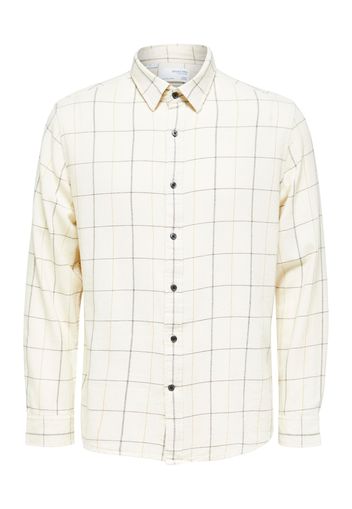 SELECTED HOMME Camicia  beige / nero