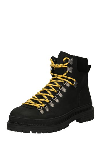 SELECTED HOMME Boots stringati  nero / limone / argento