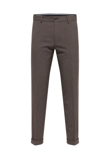 SELECTED HOMME Pantaloni con piega frontale 'Stockholm'  marrone / nero