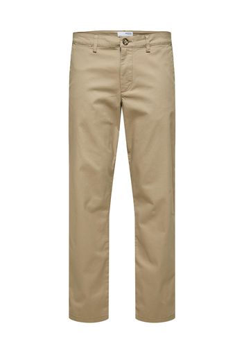 SELECTED HOMME Pantaloni chino 'New Miles'  beige / nero / bianco