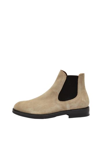 SELECTED HOMME Boots chelsea 'BLAKE'  beige / nero