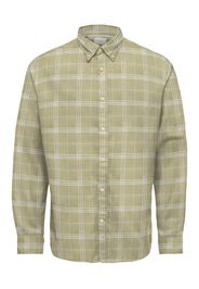 SELECTED HOMME Camicia  bianco / sabbia