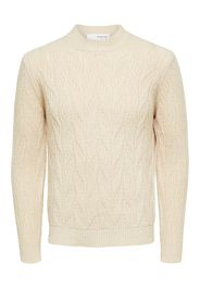 SELECTED HOMME Pullover 'CARIS'  beige