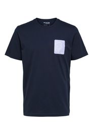 SELECTED HOMME Maglietta 'Corey'  blu notte / opale / bianco