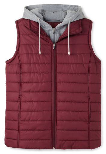 SHEEGO Gilet  grigio sfumato / rosso vino