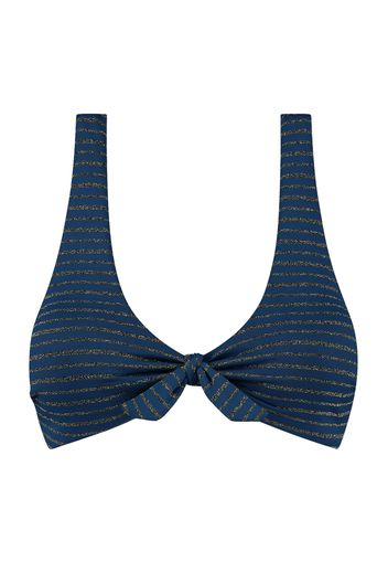 Shiwi Top per bikini  blu scuro / oro