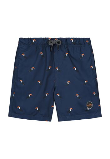 Shiwi Pantaloncini da bagno 'Tucan'  blu scuro / nero / bianco / arancione scuro