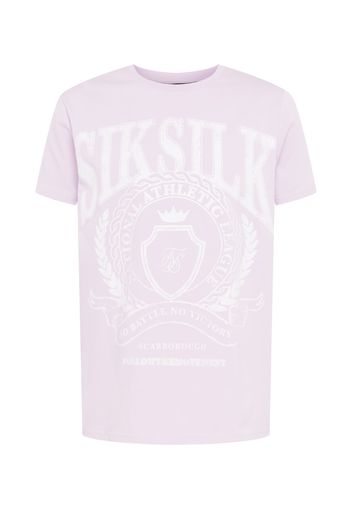 SikSilk Maglietta  lilla pastello / bianco