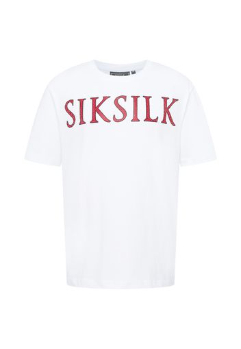 SikSilk Maglietta  bianco / rosso / nero