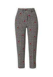 Sisley Pantaloni con piega frontale  rosso / nero / bianco