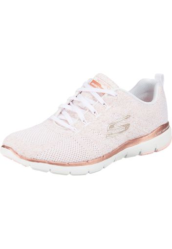 SKECHERS Sneaker bassa 'Flex Appeal 3.0'  bianco / oro rosé / rosa