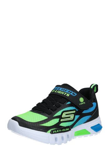 SKECHERS Sneaker  nero / verde neon / blu cielo