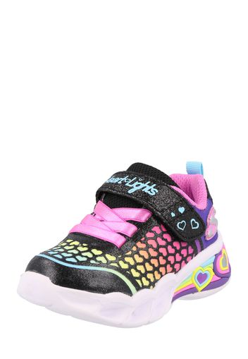 SKECHERS Sneaker 'SWEETHEART LIGHTS'  nero / rosa / azzurro / giallo / lilla neon