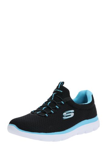 SKECHERS Scarpa slip-on 'SUMMITS'  turchese / nero