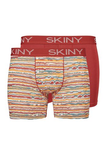 Skiny Boxer  aragosta / beige / blu