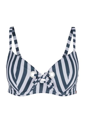 Skiny Top per bikini  blu notte / bianco