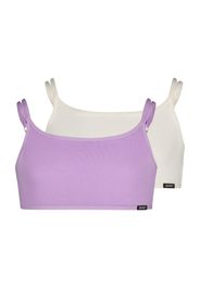 Skiny Reggiseno  lilla chiaro / bianco lana