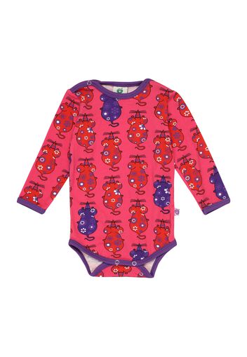 Småfolk Tutina / body per bambino  lilla scuro / rosa / rosso / bianco