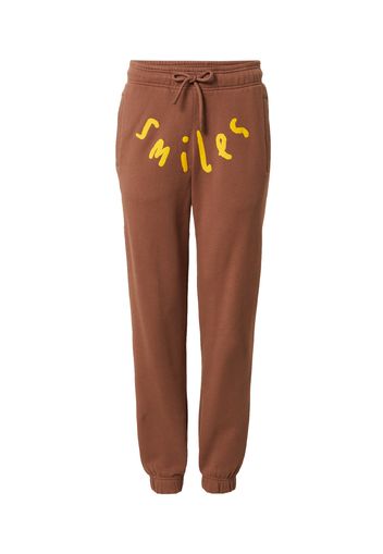 Smiles Pantaloni  marrone / giallo