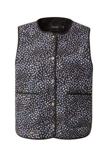 SOAKED IN LUXURY Gilet 'Qarin'  nero / blu chiaro / bianco