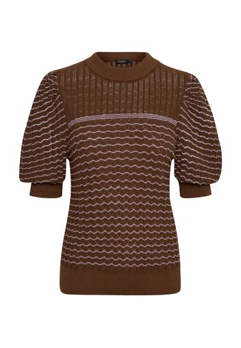 SOAKED IN LUXURY Pullover 'Manuella'  lilla pastello / marrone scuro