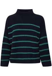 SOAKED IN LUXURY Pullover 'Thusnelda'  navy / verde