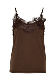 SOAKED IN LUXURY Top 'Caya'  marrone scuro