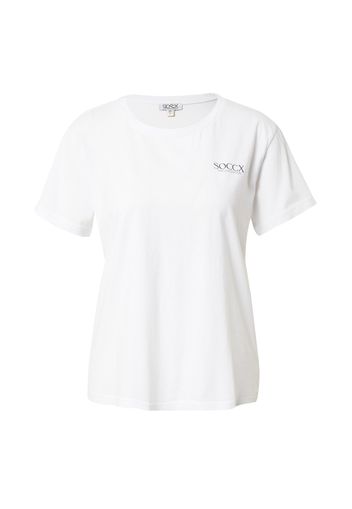 Soccx Maglietta  nero / bianco