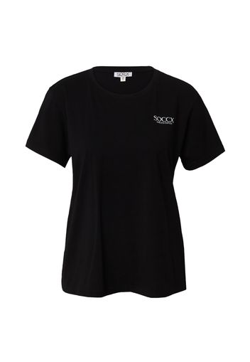 Soccx Maglietta  nero / bianco