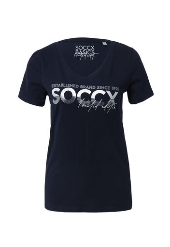 Soccx Maglietta 'MARY'  navy / argento