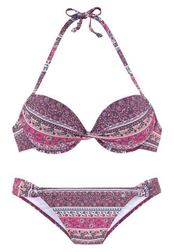 s.Oliver Bikini  bianco / petrolio / bacca / rosa neon / rosa chiaro