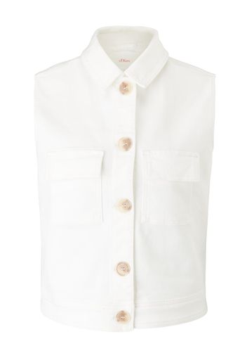 s.Oliver Gilet  bianco denim