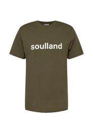 Soulland Maglietta 'Chuck'  oliva / bianco