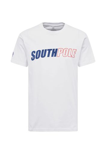 SOUTHPOLE Maglietta 'Writing'  blu / rosso / bianco