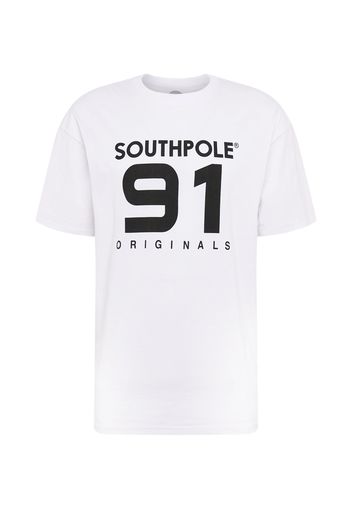 SOUTHPOLE Maglietta  nero / bianco