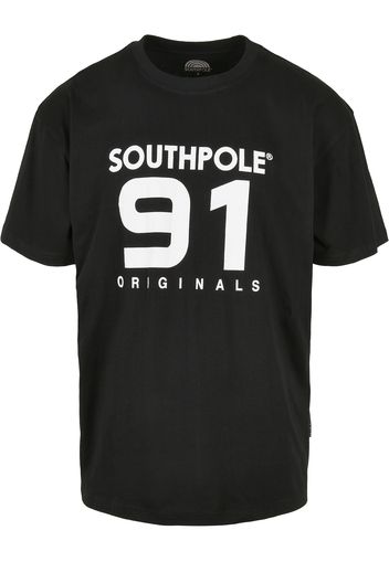 SOUTHPOLE Maglietta  nero / bianco