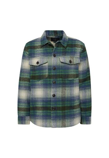 Springfield Camicia  blu scuro / verde scuro / bianco