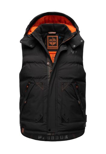 STONE HARBOUR Gilet 'Egoor'  nero / arancione / grigio